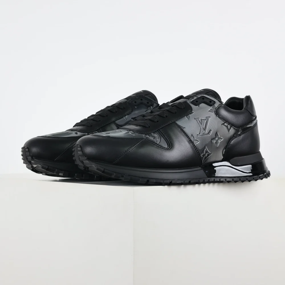 Run Away Lässige Low-Top-Sneaker aus Leder mit runder Zehenpartie und Schnürung – Bild 3