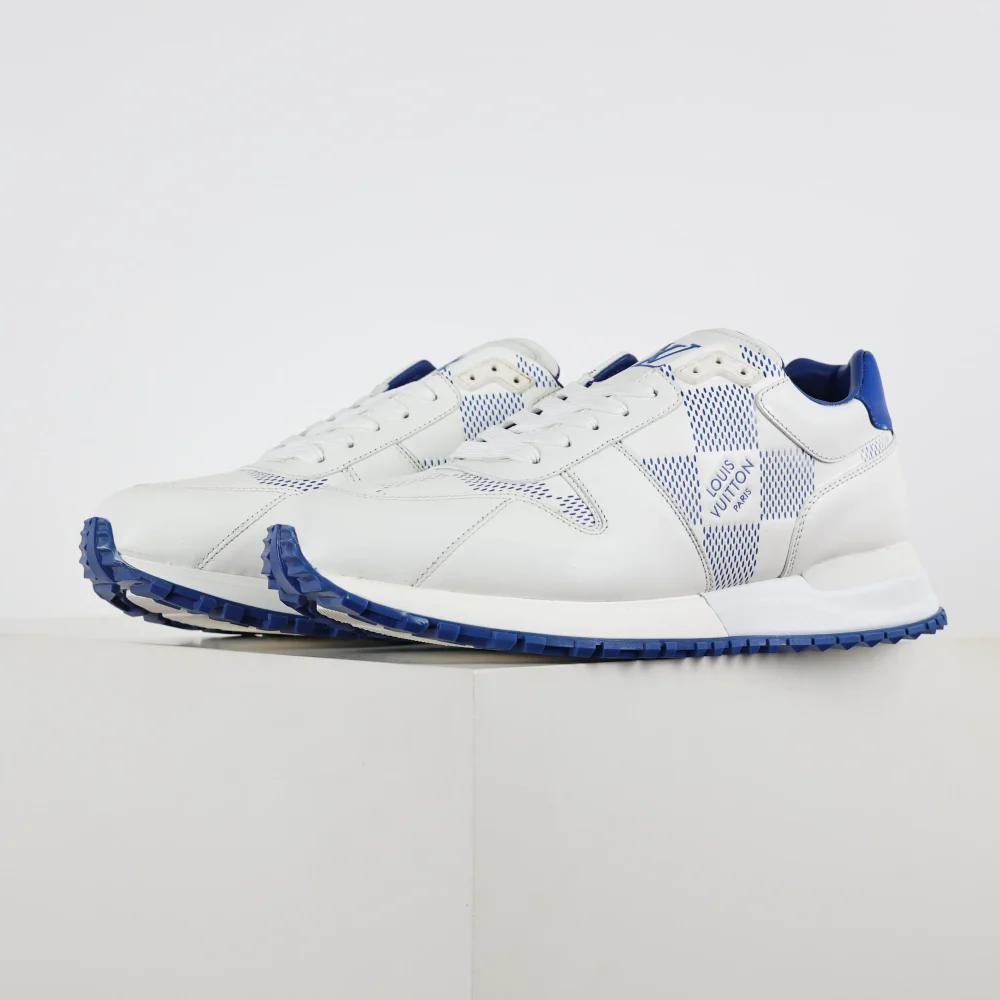 Run Away Niedrige Sneakers in Weiß und Blau – Bild 3
