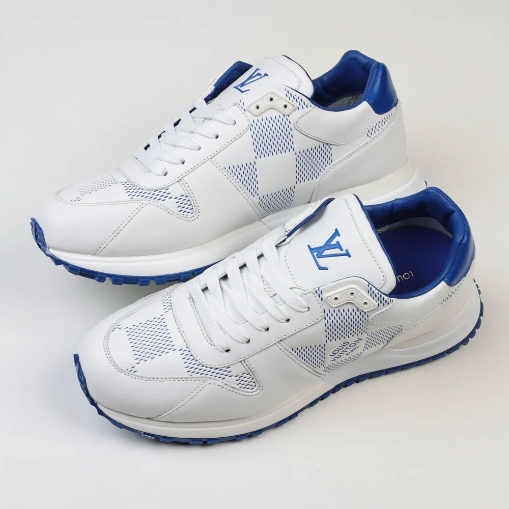 Run Away Niedrige Sneakers in Weiß und Blau – Bild 6