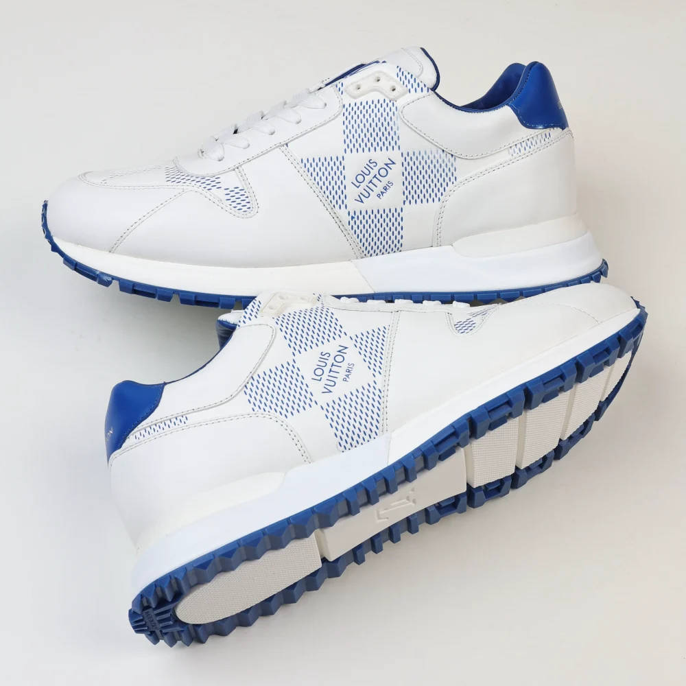 Run Away Niedrige Sneakers in Weiß und Blau – Bild 8