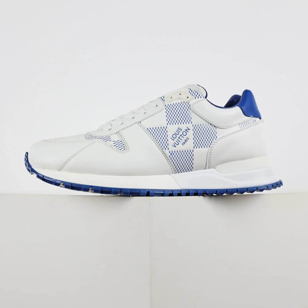 Run Away Niedrige Sneakers in Weiß und Blau – Bild 4