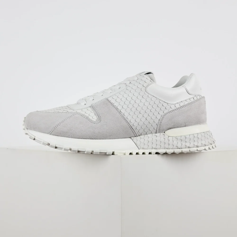 Run Away Runde Zehenpartie Schnürschuh Casual Low-Top Grau – Bild 5