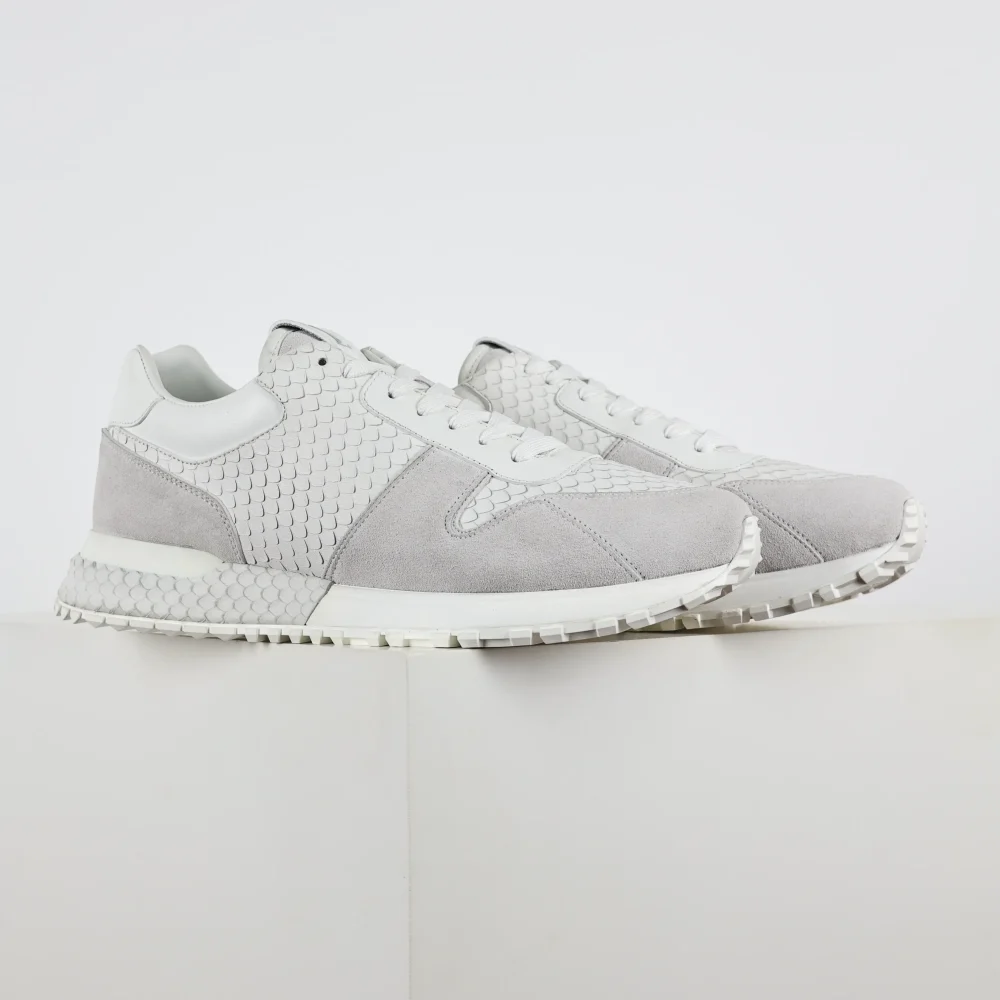 Run Away Runde Zehenpartie Schnürschuh Casual Low-Top Grau – Bild 3