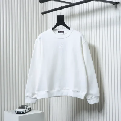 Rundhals-Sweatshirt mit kleinem Silikonlogo