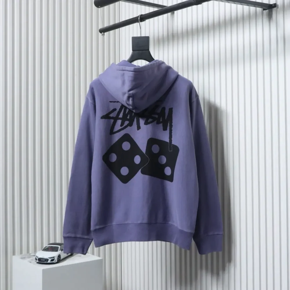 Stussy Reißverschlussjacke mit Würfel-Print