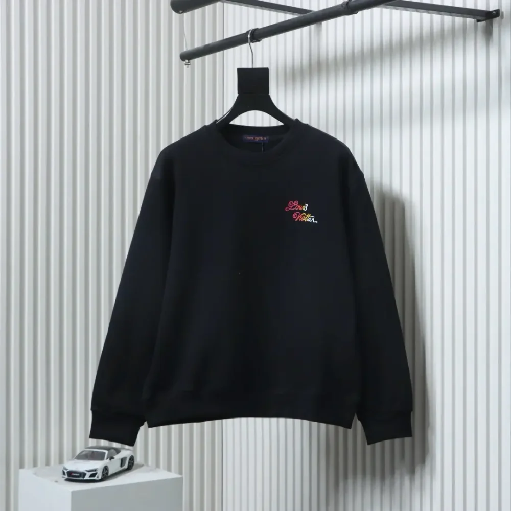 Sweatshirt mit Rundhalsausschnitt und Colorblock-Schriftzug – Bild 2