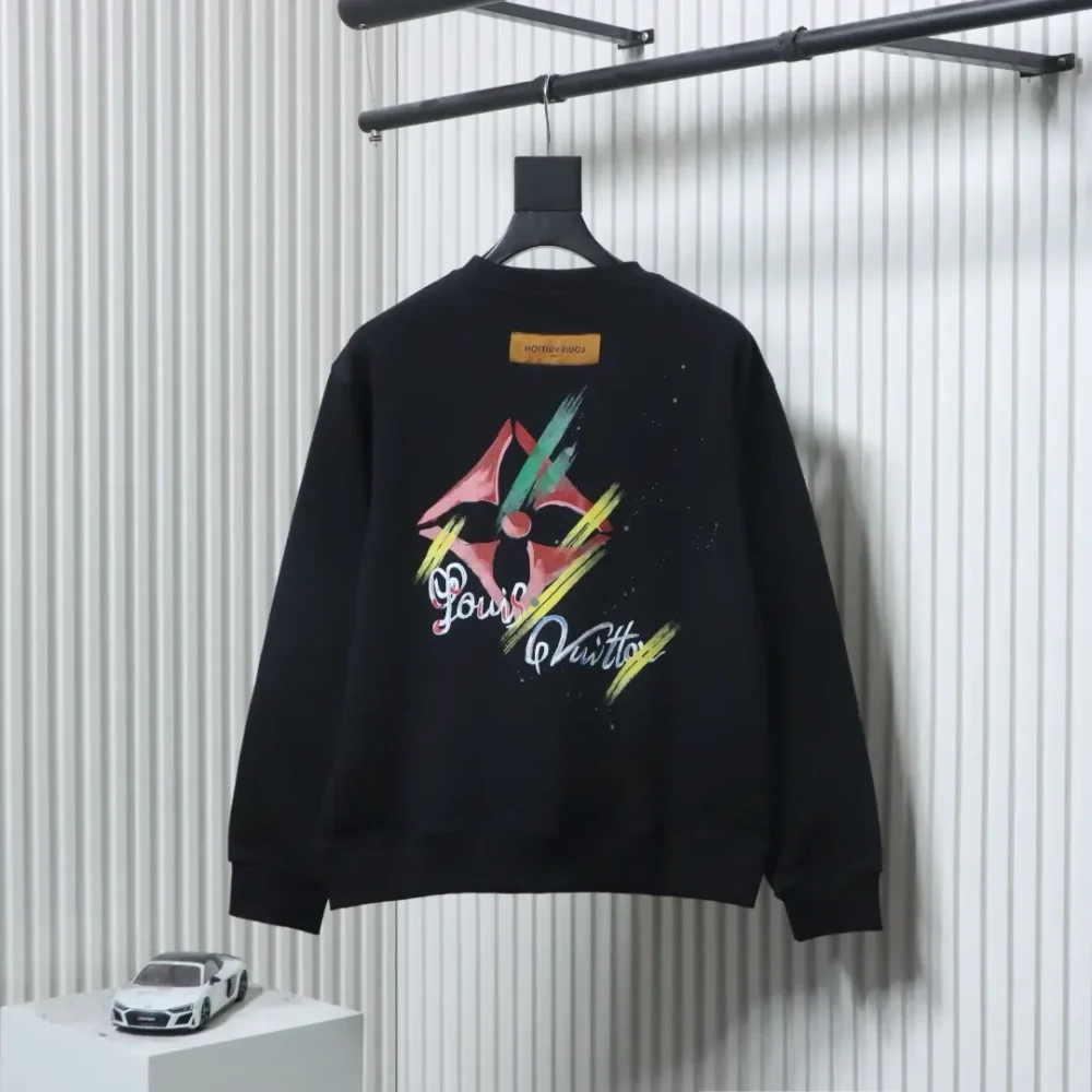 Sweatshirt mit Rundhalsausschnitt und Colorblock-Schriftzug