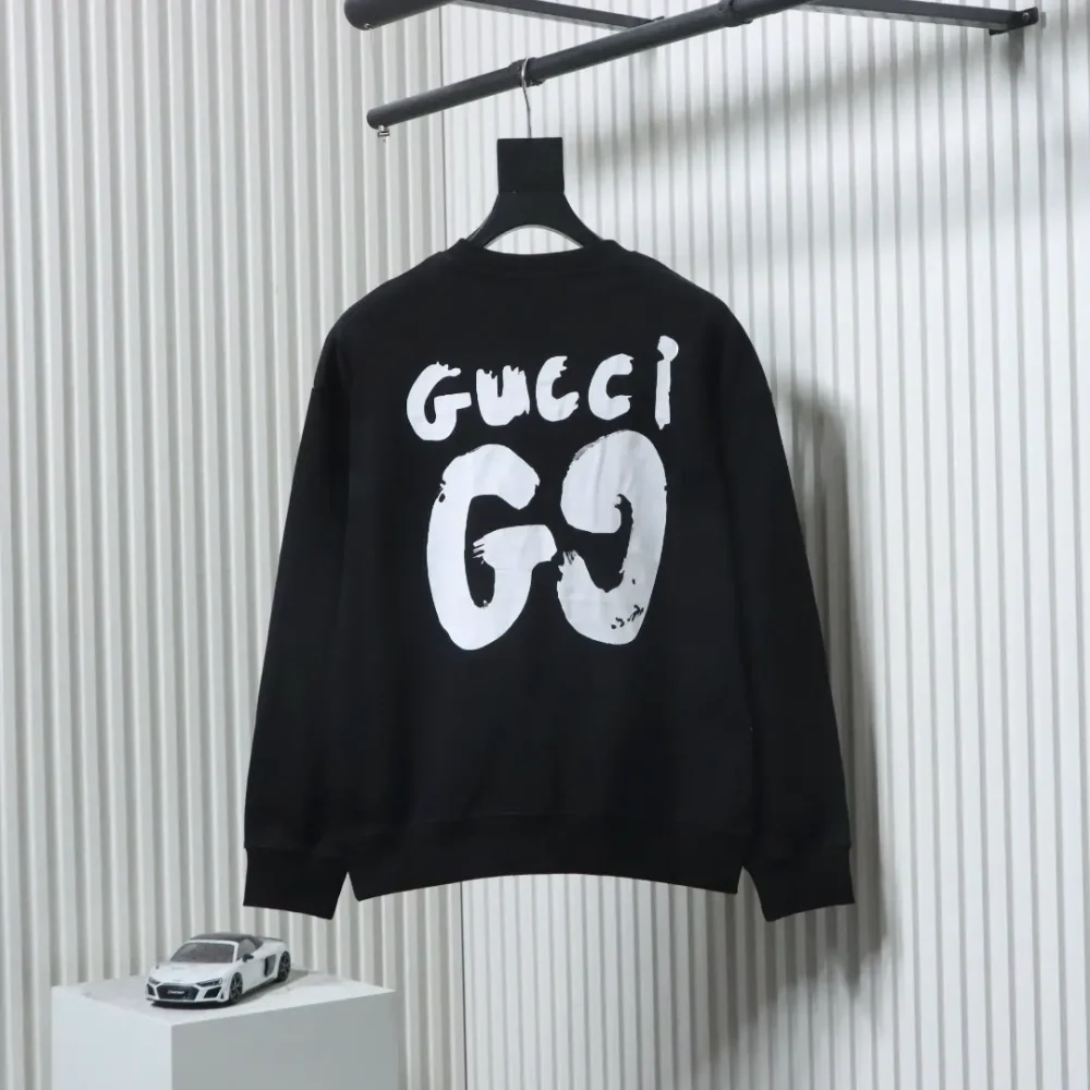 Sweatshirt mit Rundhalsausschnitt und handgemaltem Graffiti-Schriftzug-Logo XXL – Bild 2