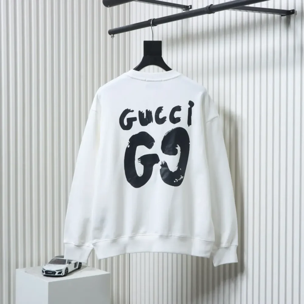 Sweatshirt mit Rundhalsausschnitt und handgemaltem Graffiti-Schriftzug-Logo XXL – Bild 12