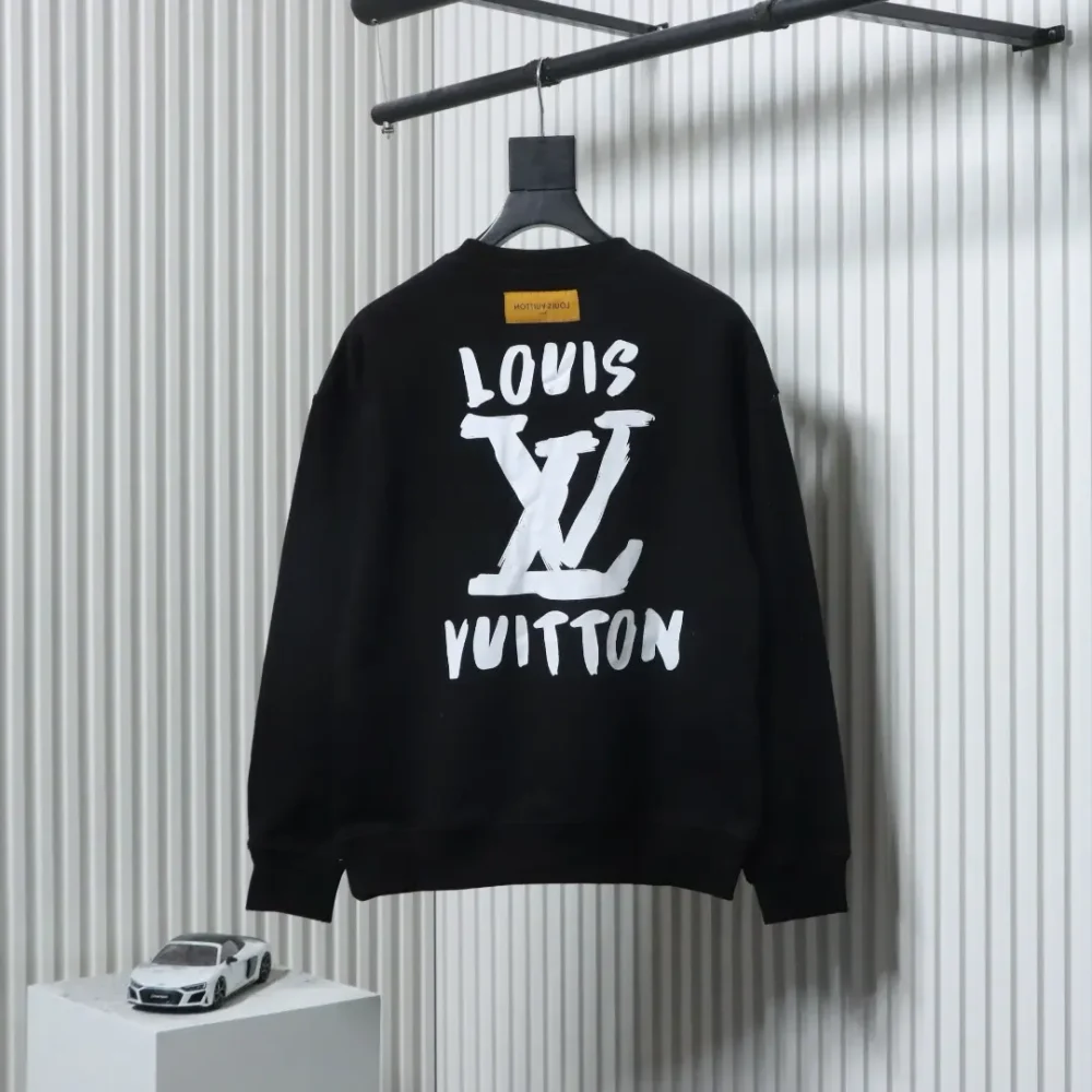 Sweatshirt mit Rundhalsausschnitt und handgemaltem Graffiti-Schriftzug-Logo XXL – Bild 5