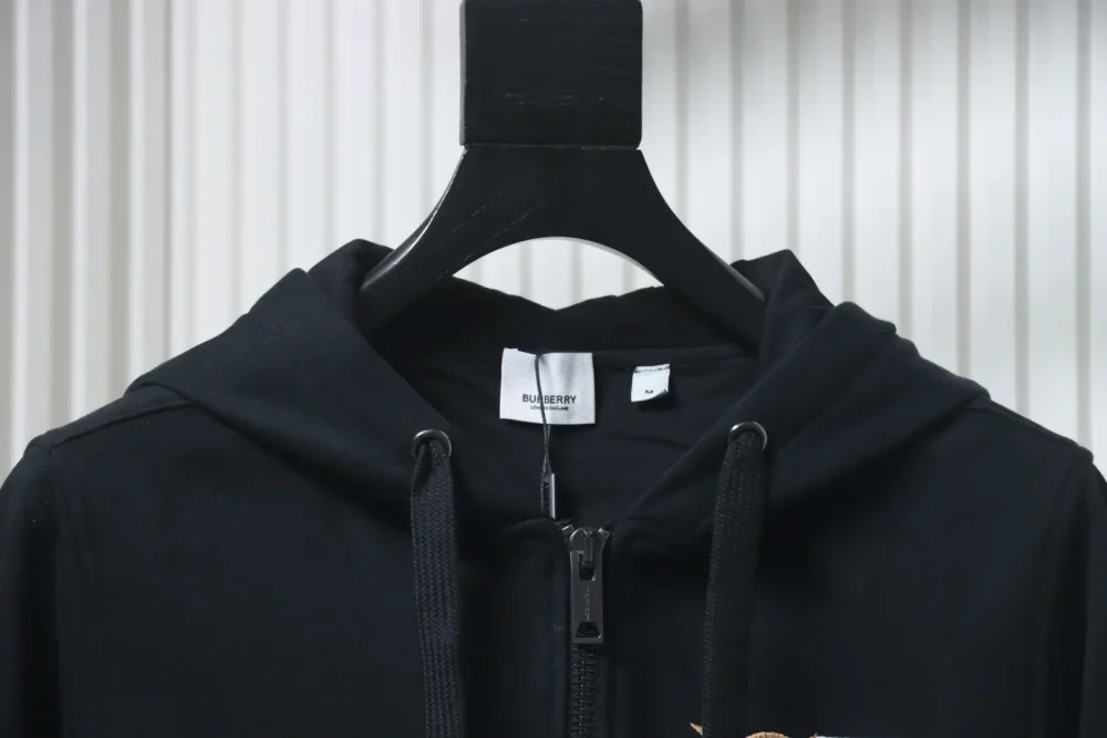 Sweatshirtjacke mit Reißverschluss und gesticktem Warhorse-Logo – Bild 3