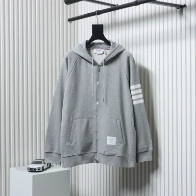 TB Classic Garngefärbte Kapuzenjacke mit Reißverschluss