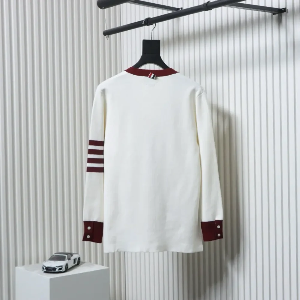 THOM BROWNE TB Thom Browne 25FW color-block cotton knit cardigan – Bild 11