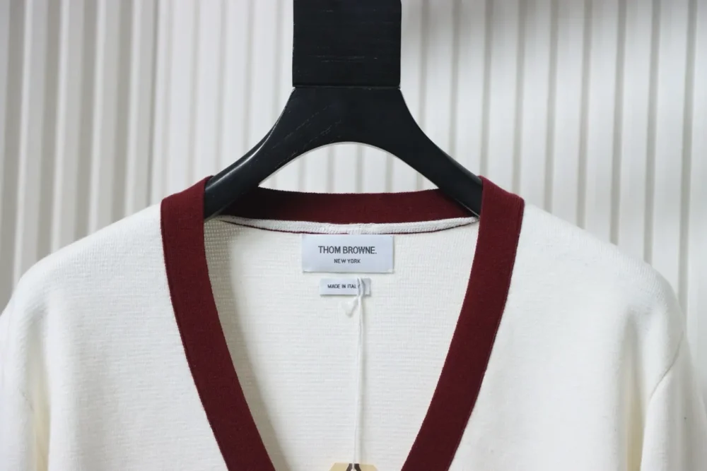 THOM BROWNE TB Thom Browne 25FW color-block cotton knit cardigan – Bild 12