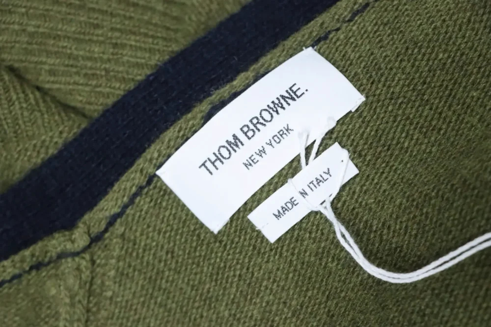 Thom Browne 23FW Colorblock-Cardigan aus Wolle – Bild 7