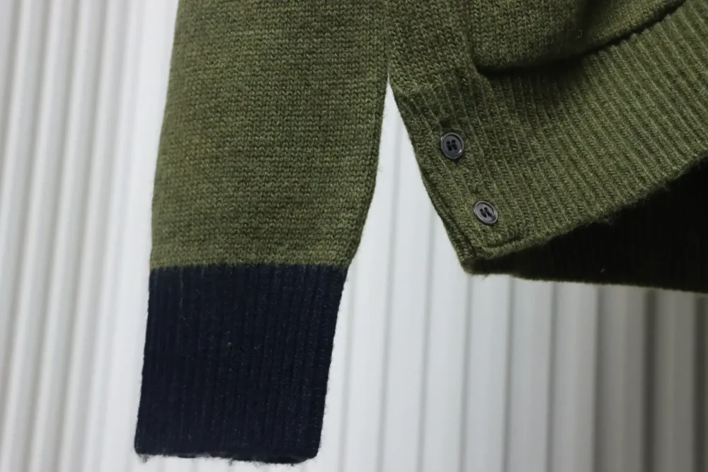 Thom Browne 23FW Colorblock-Cardigan aus Wolle – Bild 8