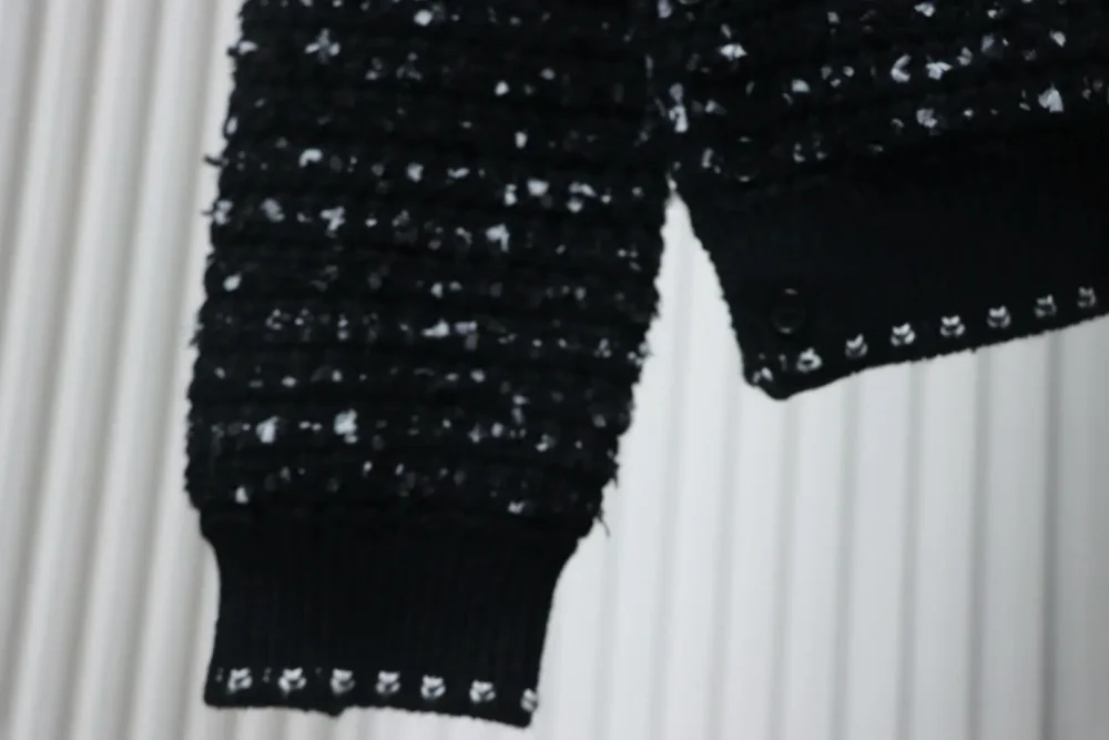 Thom Browne 25FW Chanel style tweed knitted sweater cardigan – Bild 8
