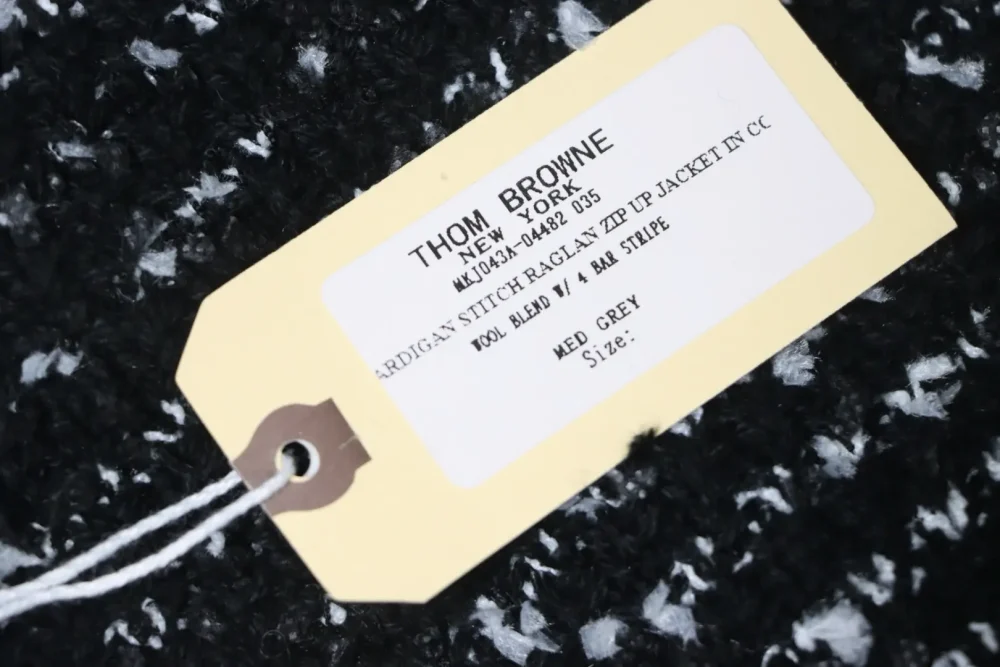 Thom Browne 25FW Chanel style tweed knitted sweater cardigan – Bild 7
