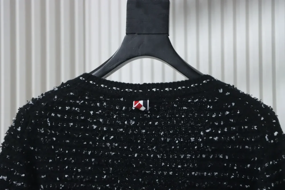 Thom Browne 25FW Chanel style tweed knitted sweater cardigan – Bild 4