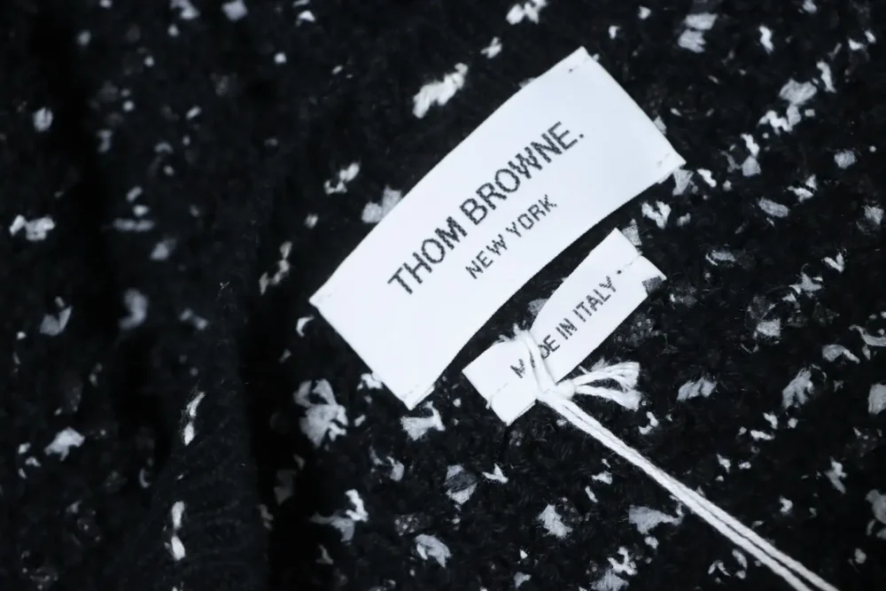 Thom Browne 25FW Chanel style tweed knitted sweater cardigan – Bild 9