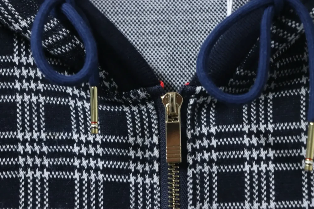 Thom Browne Jacquard-Jacke mit Hahnentrittmuster und Streifen – Bild 5