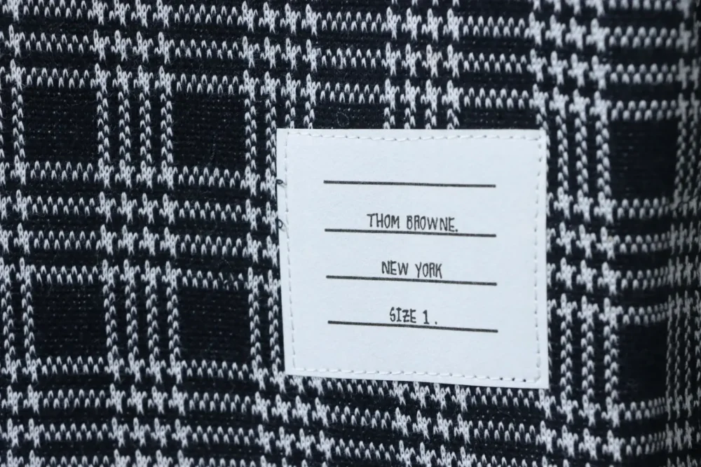 Thom Browne Jacquard-Jacke mit Hahnentrittmuster und Streifen – Bild 6