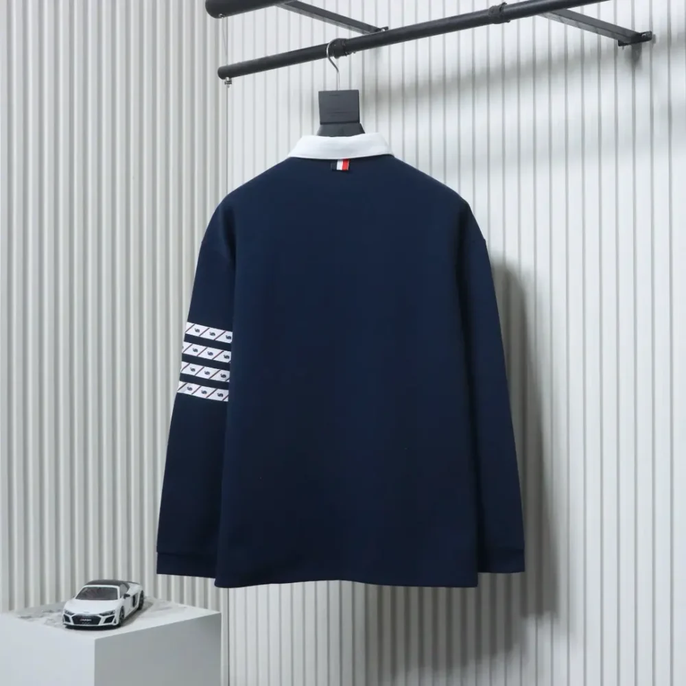 Thom Browne Langärmliges Poloshirt mit vier Revers – Bild 15