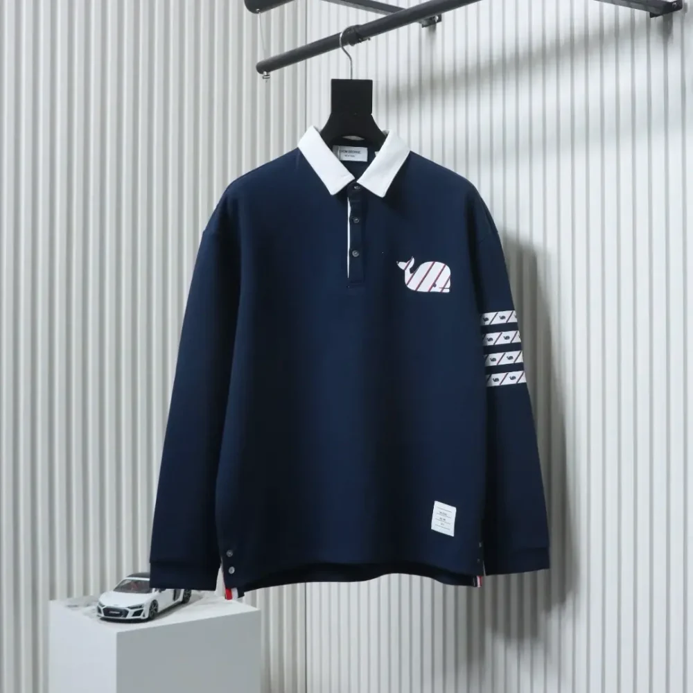 Thom Browne Langärmliges Poloshirt mit vier Revers – Bild 14