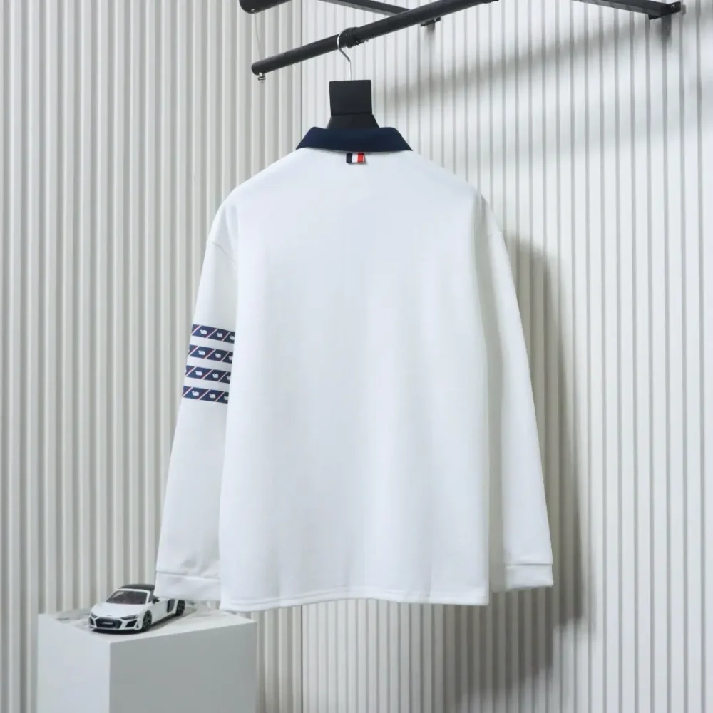 Thom Browne Langärmliges Poloshirt mit vier Revers – Bild 2