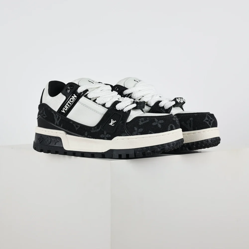 Trainer Maxi Low-Top Sneaker schwarz-weiß – Bild 2