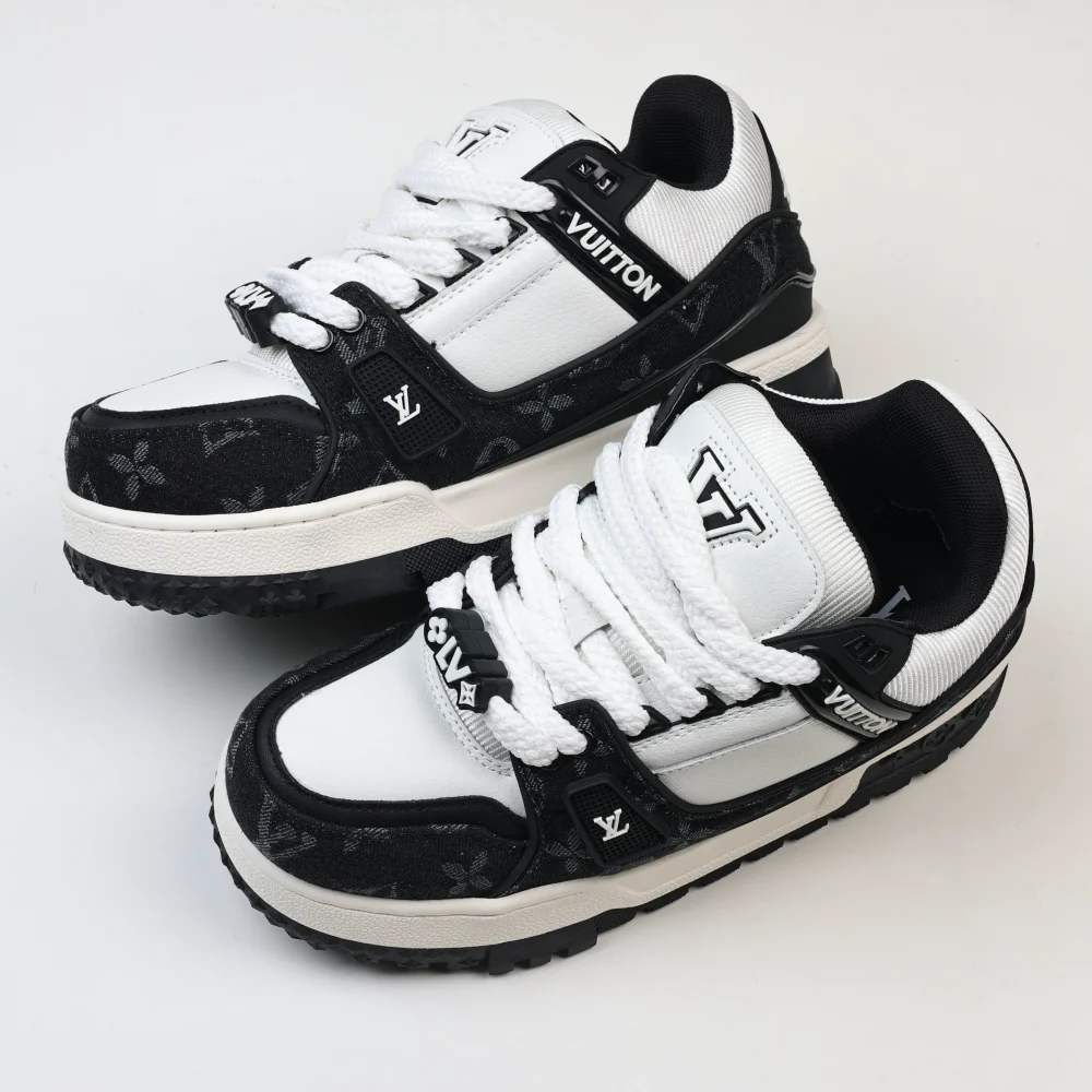 Trainer Maxi Low-Top Sneaker schwarz-weiß – Bild 7