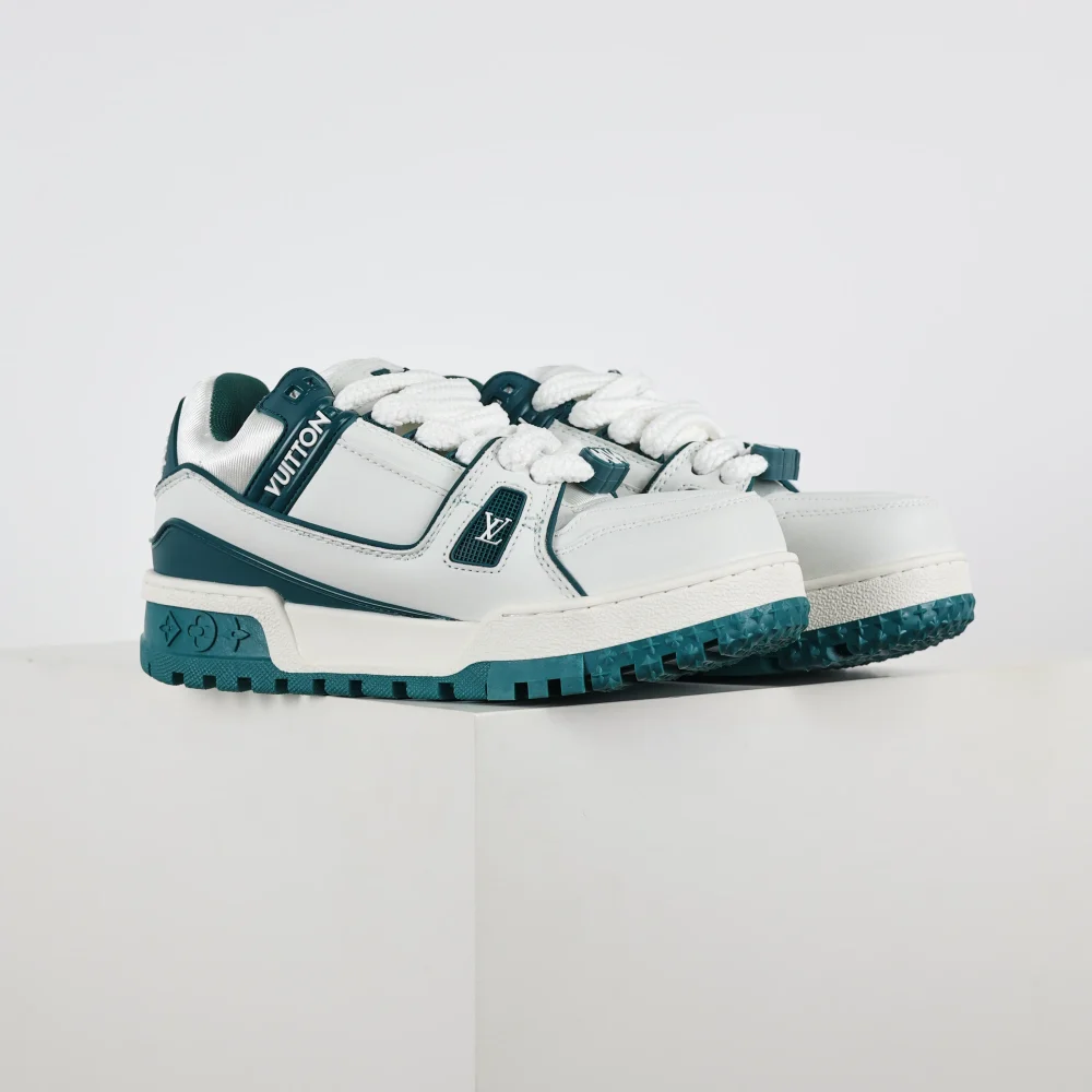 Trainer Maxi Sneaker Weiß Grün – Bild 2
