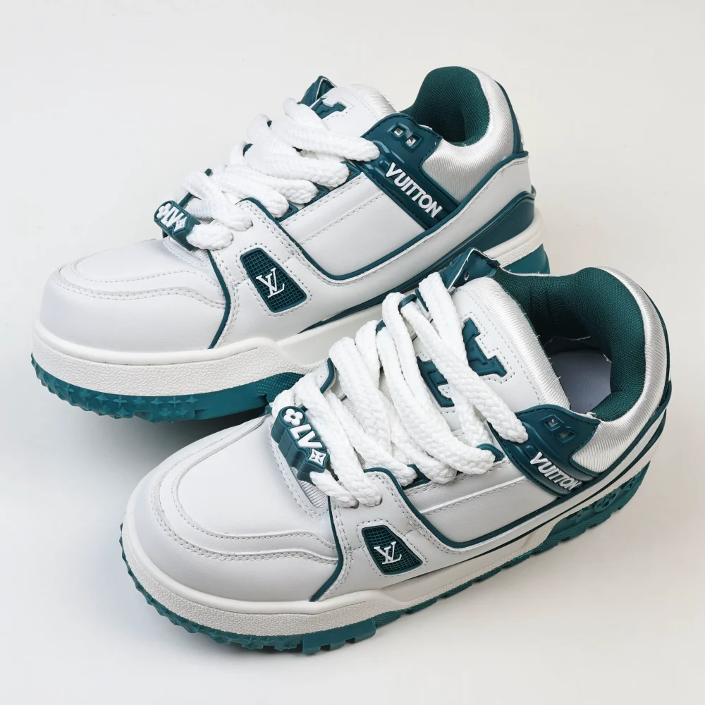 Trainer Maxi Sneaker Weiß Grün – Bild 6