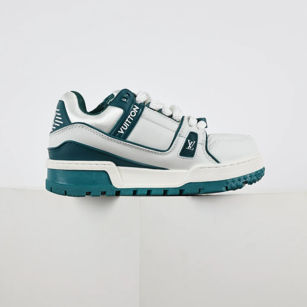 Trainer Maxi Sneaker Weiß Grün – Bild 4