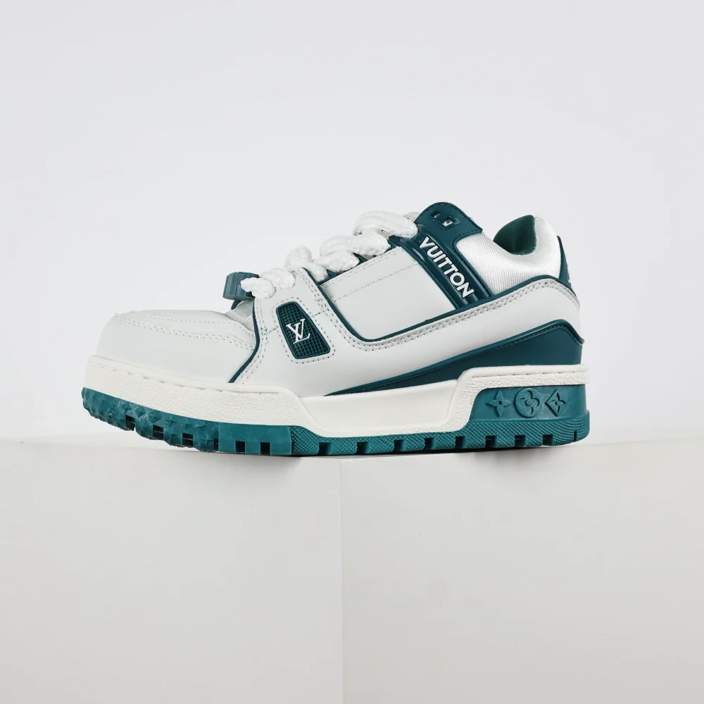 Trainer Maxi Sneaker Weiß Grün – Bild 5