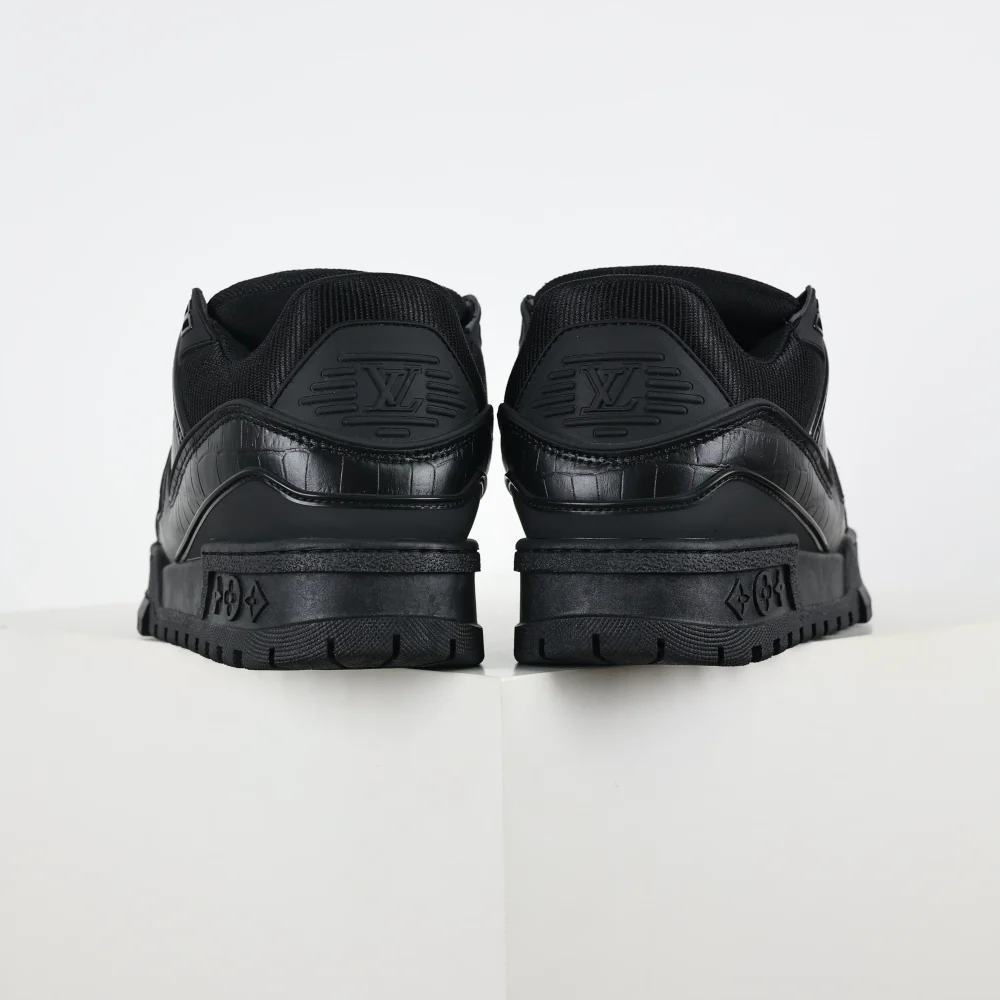 Trainer Maxi-Sneaker in Schwarz mit Karomuster – Bild 11