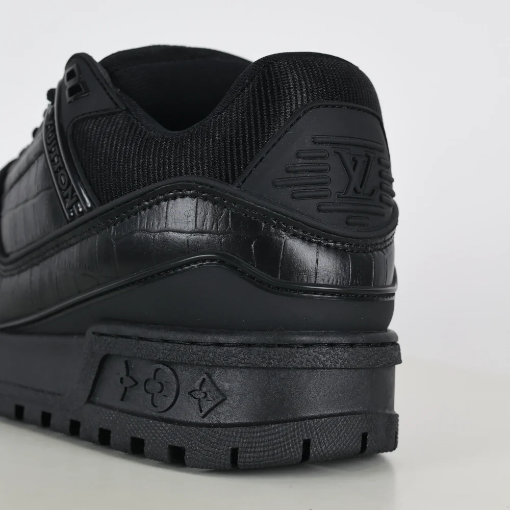 Trainer Maxi-Sneaker in Schwarz mit Karomuster – Bild 9