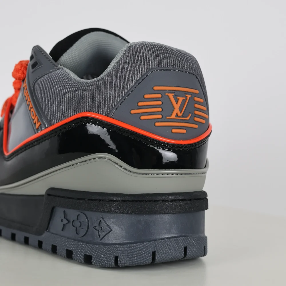 Trainer Maxi Sneakers in Grau und Orange Low-Top-Schuhe – Bild 11