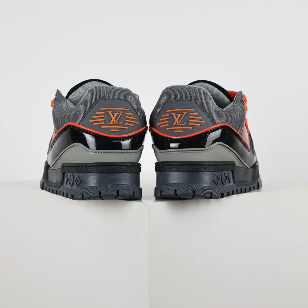 Trainer Maxi Sneakers in Grau und Orange Low-Top-Schuhe – Bild 6
