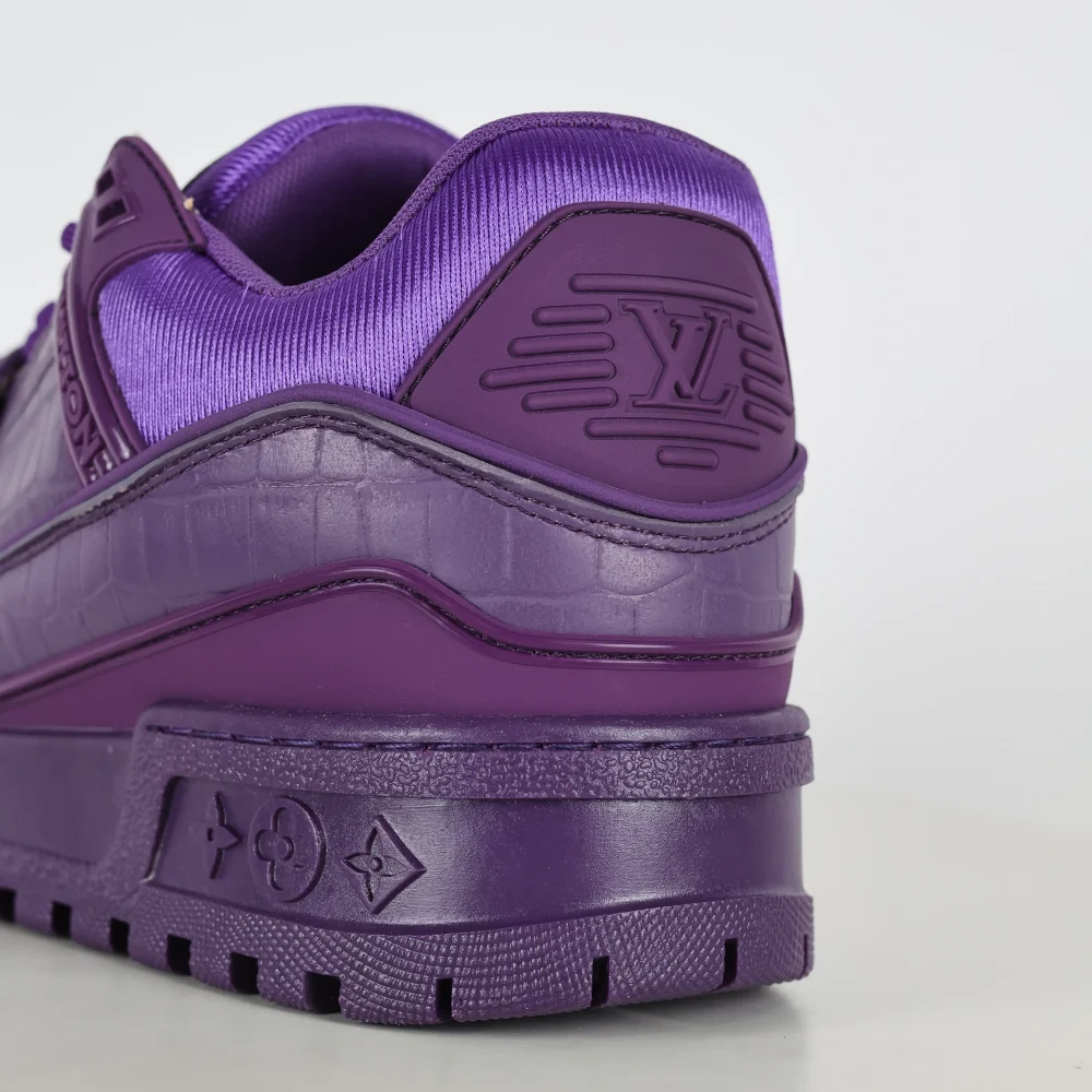 Trainer Maxi-Sneakers in Lila mit Karomuster – Bild 11