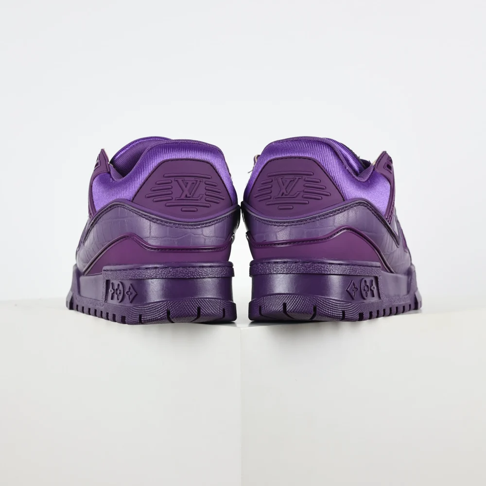 Trainer Maxi-Sneakers in Lila mit Karomuster – Bild 6