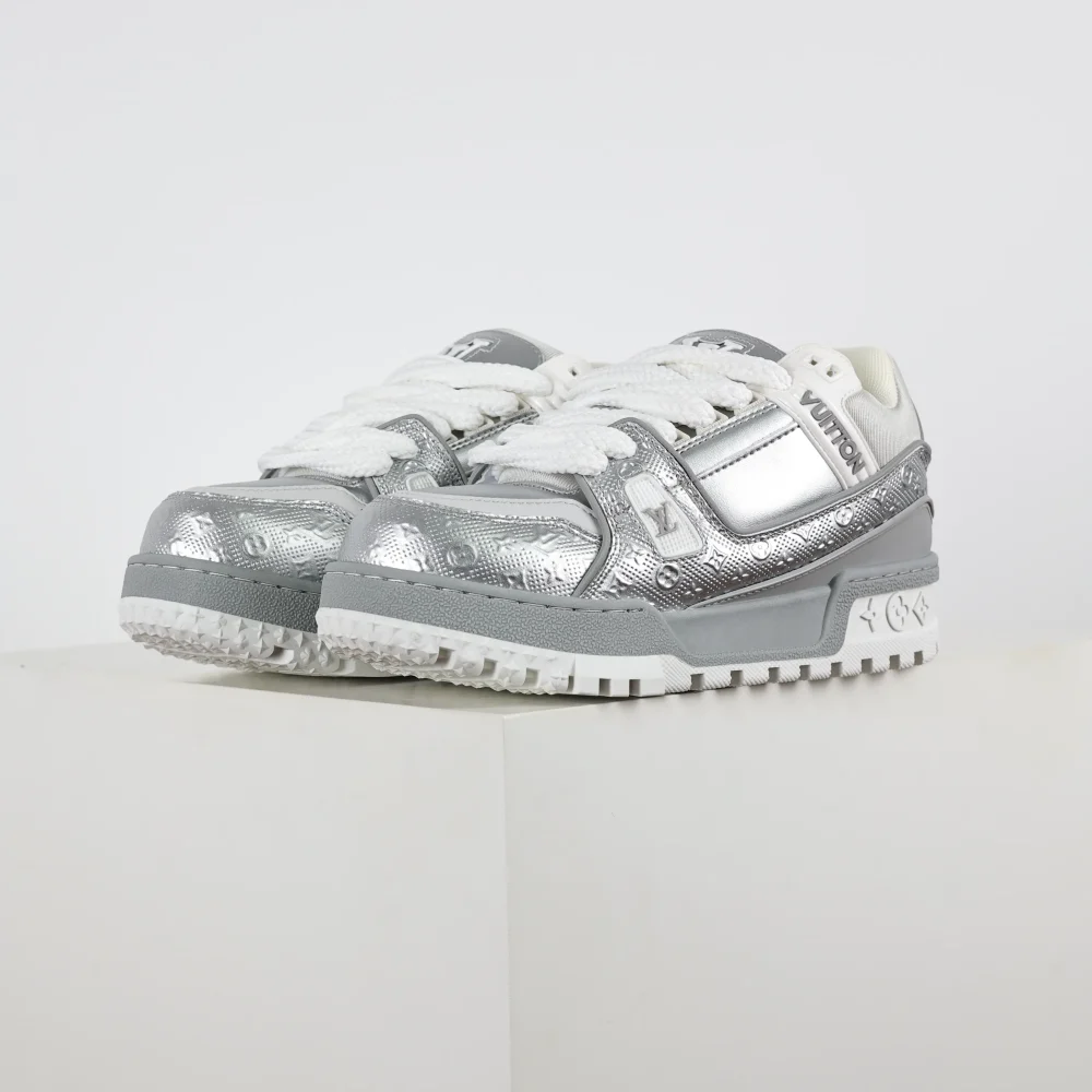 Trainer Maxi-Sneakers in Silber – Bild 3