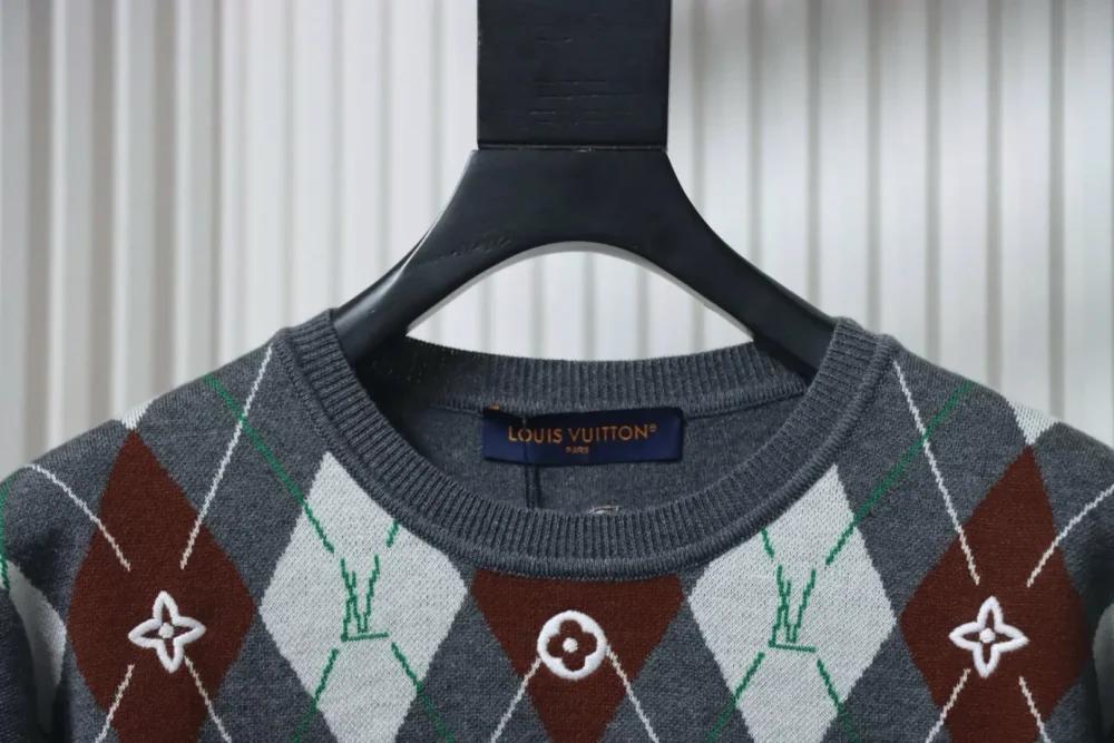 Wollpullover mit Rauten-Jacquard – Bild 3