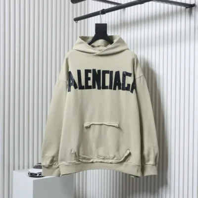 Balenciaga 25FW Kapuzenpullover mit Masking Tape