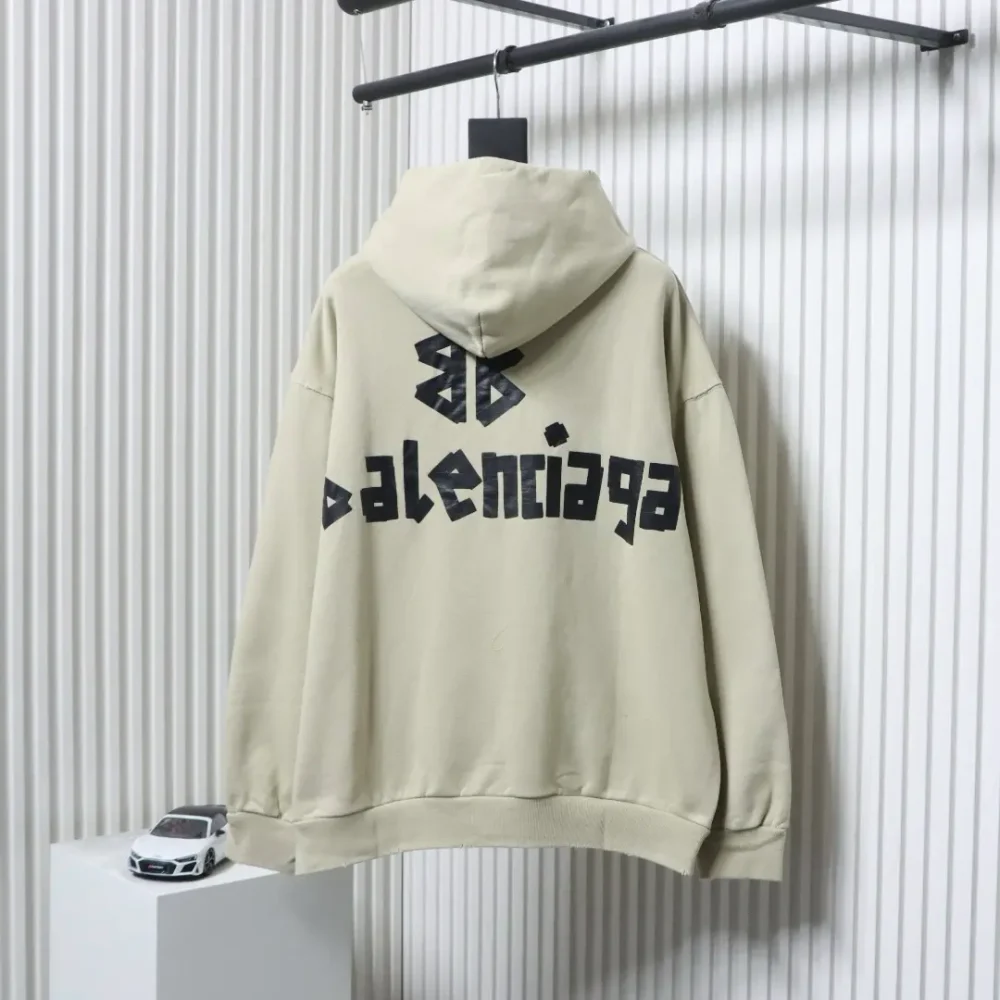 Balenciaga 25FW Kapuzenpullover mit Masking Tape – Bild 2