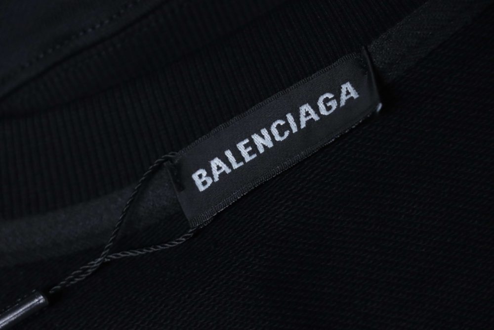 Balenciaga 25FW Sweatshirt mit Rundhalsausschnitt und aufgemaltem Schriftzug – Bild 8