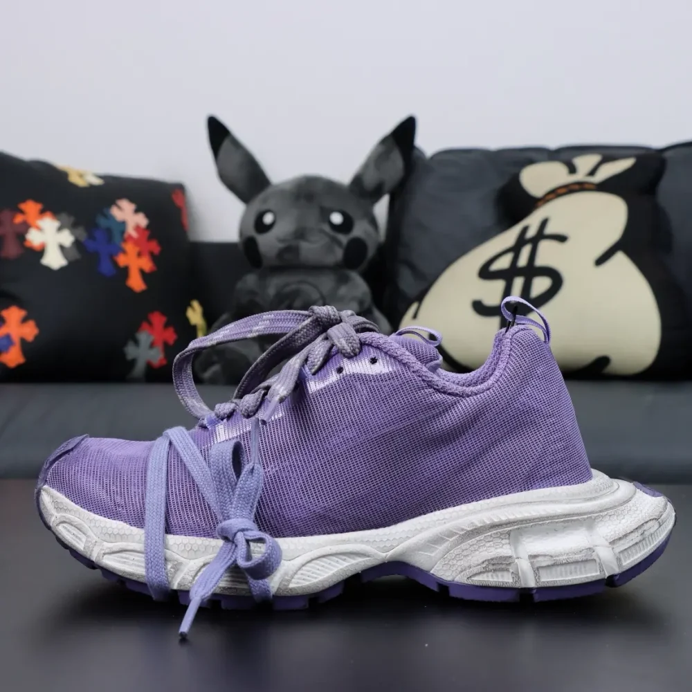 Balenciaga 3XL 10. Generation Low-Top-Sneaker aus Mesh-Lila – Bild 3