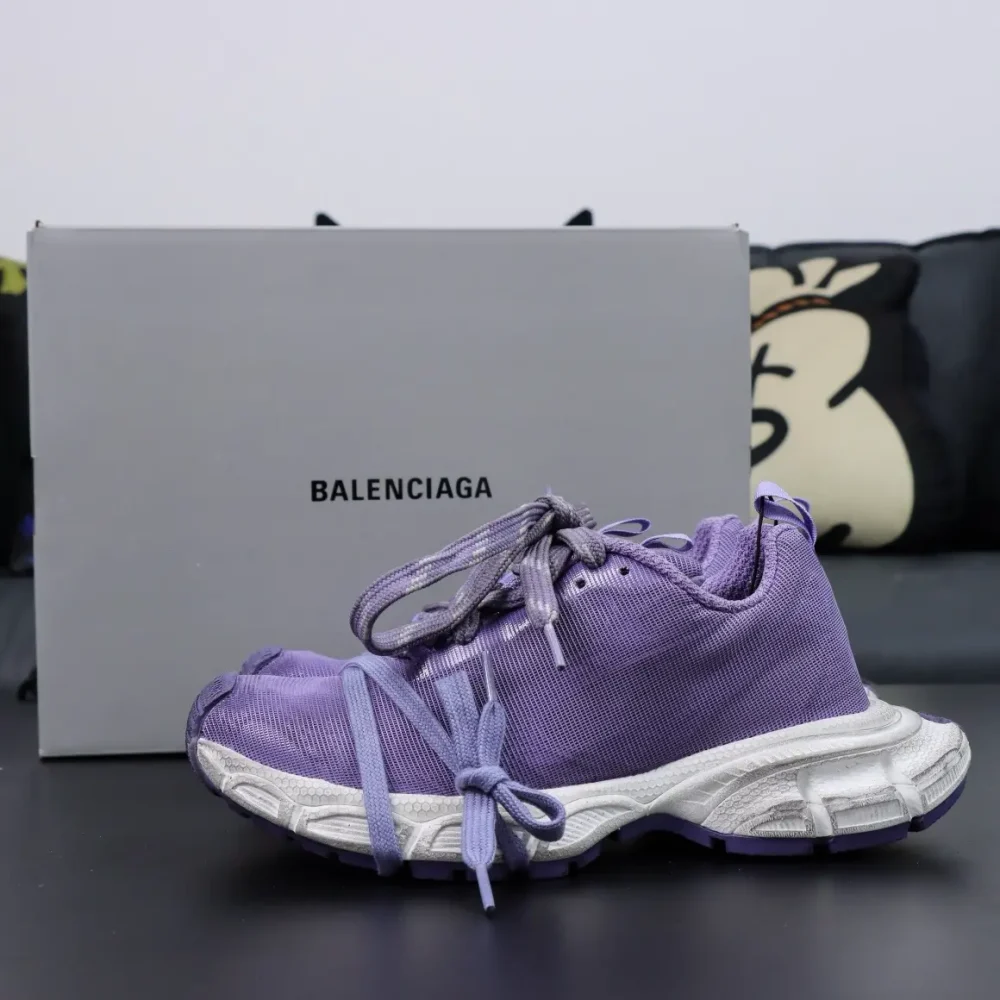 Balenciaga 3XL 10. Generation Low-Top-Sneaker aus Mesh-Lila