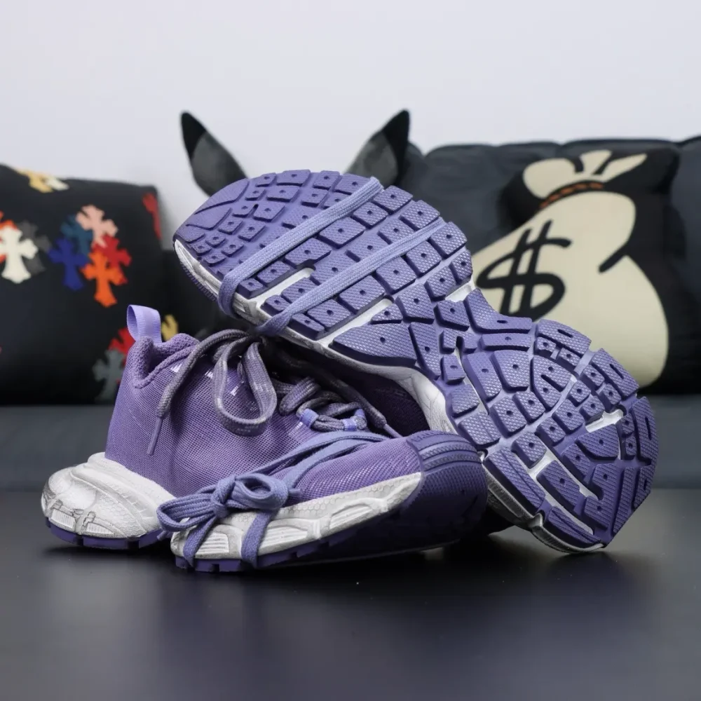Balenciaga 3XL 10. Generation Low-Top-Sneaker aus Mesh-Lila – Bild 6