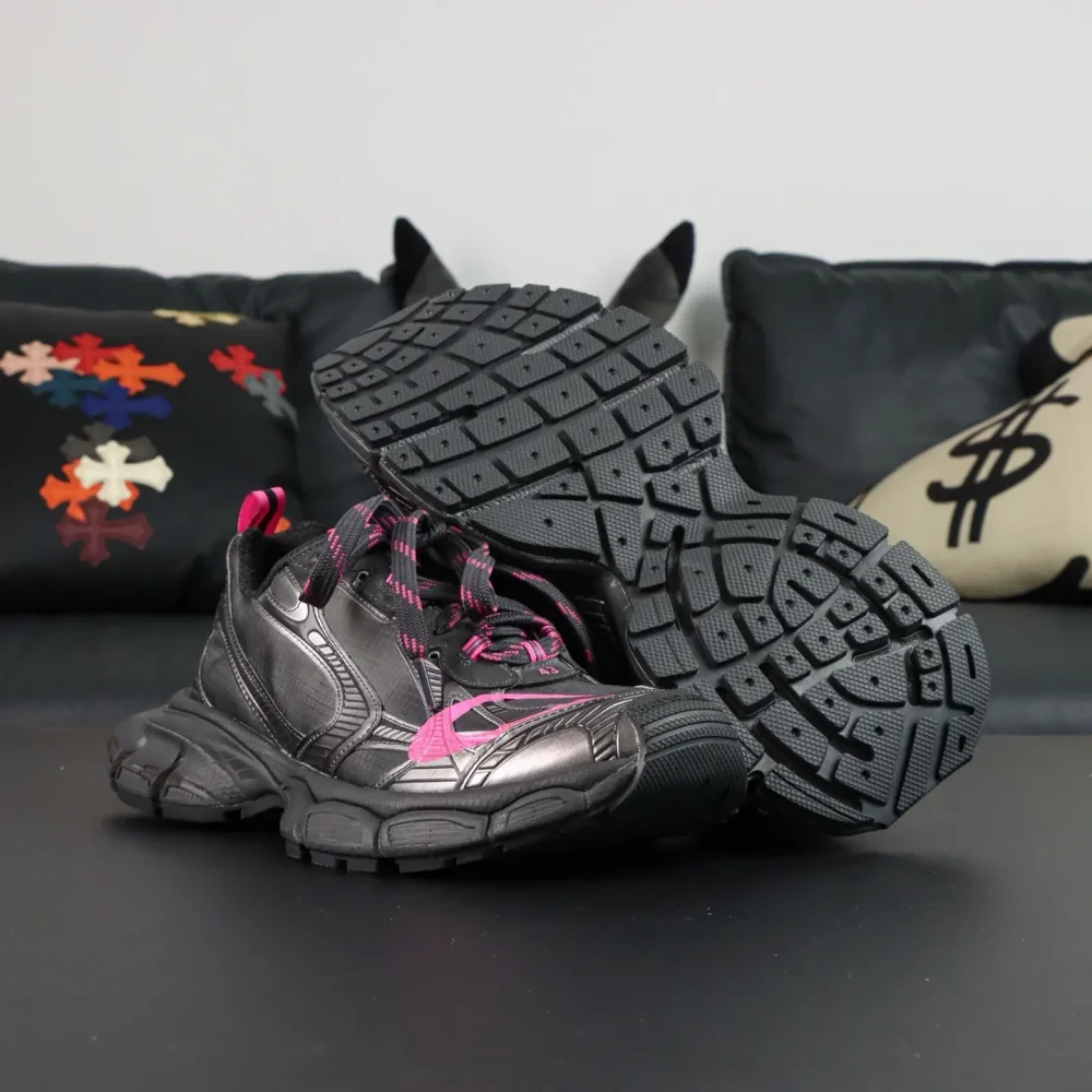 Balenciaga 3XL Schwarz Grau Rosa Low-Top-Sneakers – Bild 4